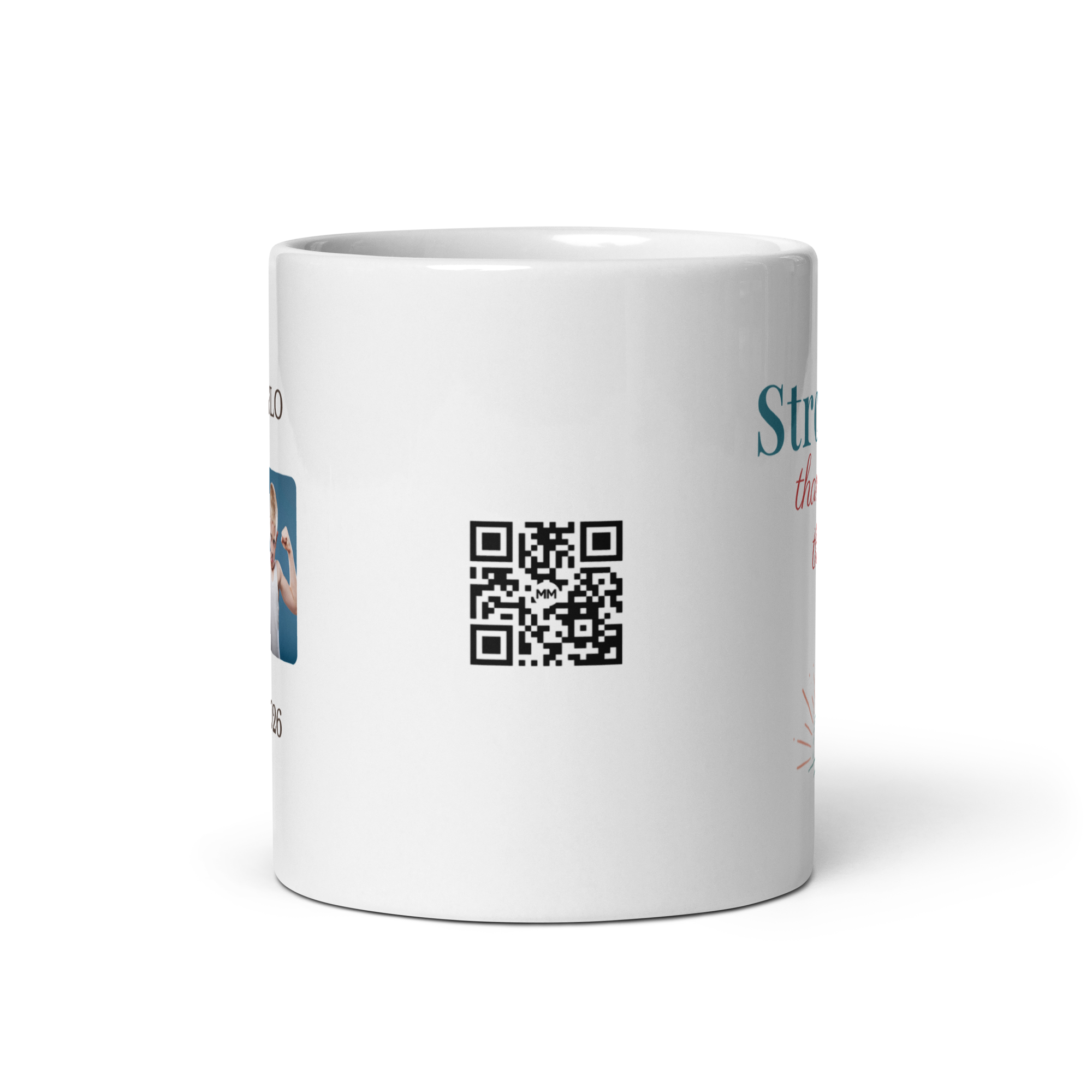Stronger Than You Think – Personalised Video Message Mug - Image 3