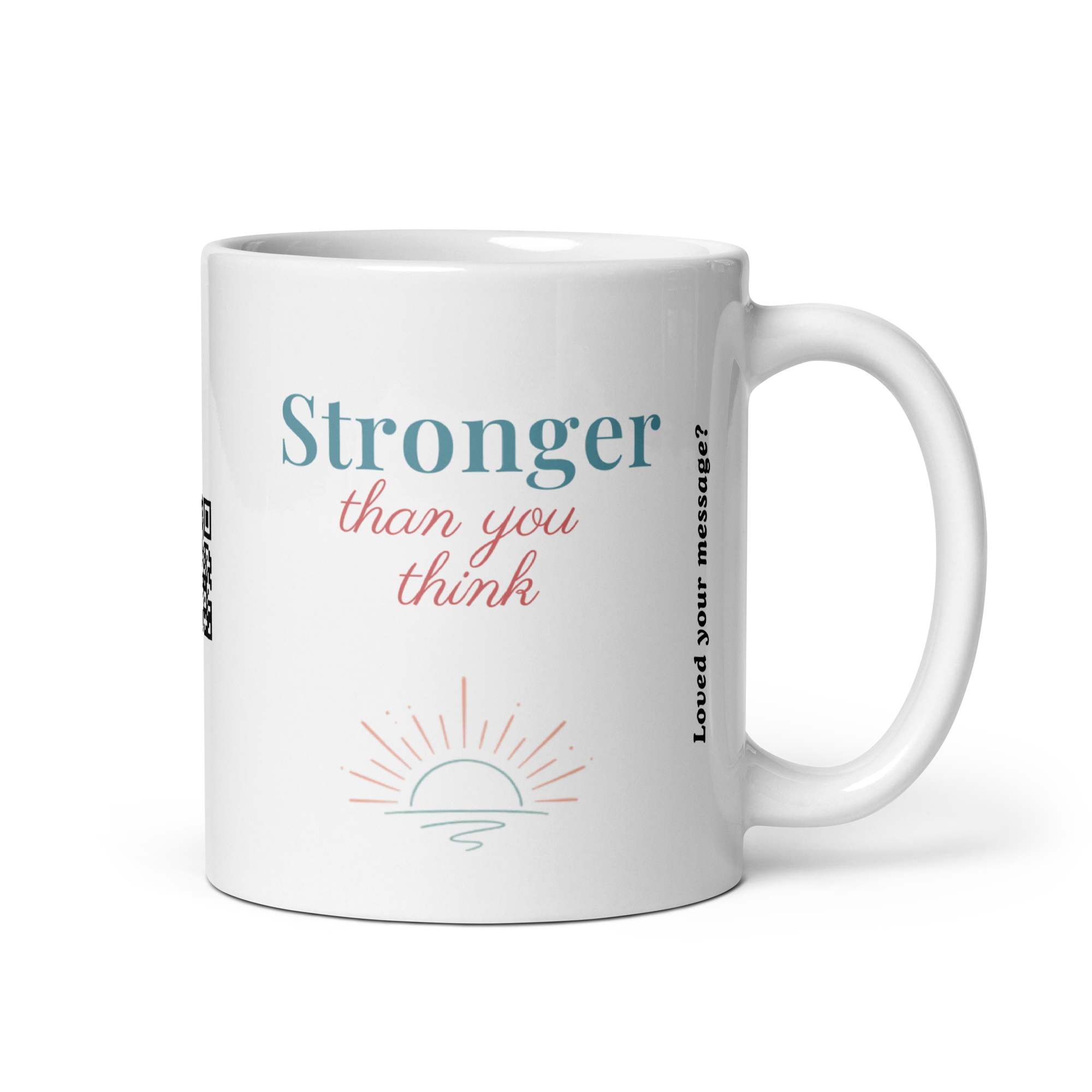 Stronger Than You Think – Personalised Video Message Mug